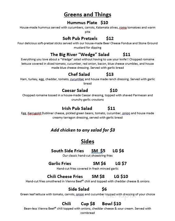 Big River Taproom - St. Helens, OR menu_pic