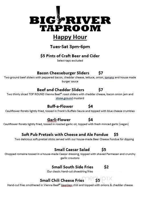 Big River Taproom - St. Helens, OR menu_pic