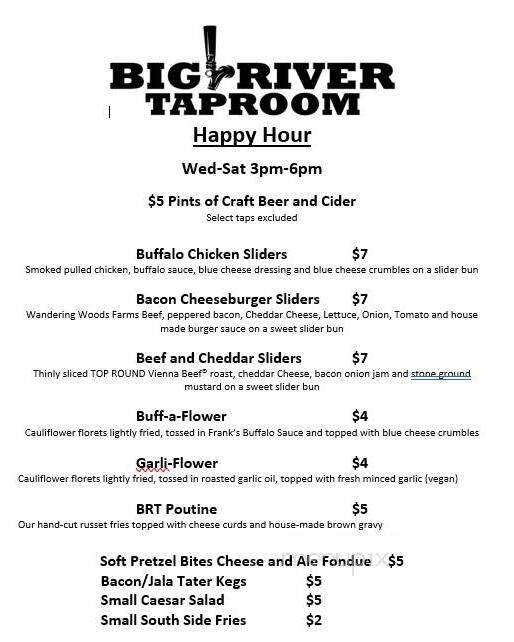 Big River Taproom - St. Helens, OR menu_pic