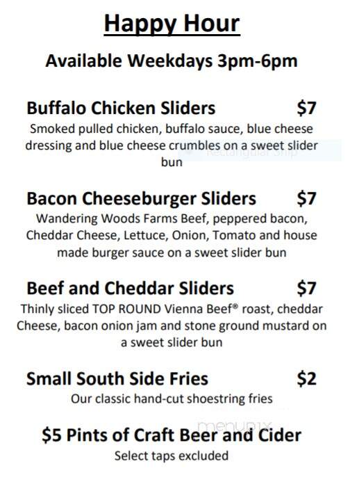 Big River Taproom - St. Helens, OR menu_pic