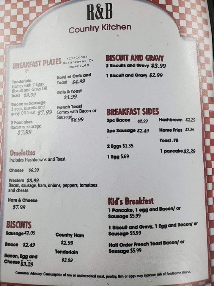 R&B Country Kitchen - Clay City, KY