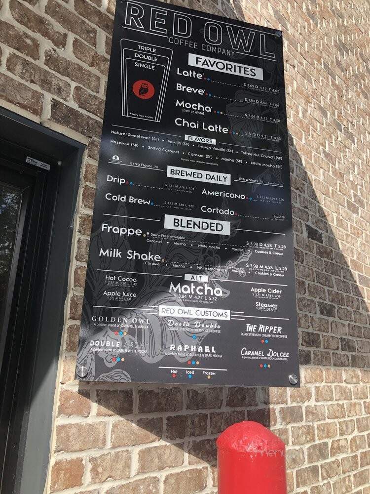 Red Owl Coffee Company - Tifton, GA menu_pic