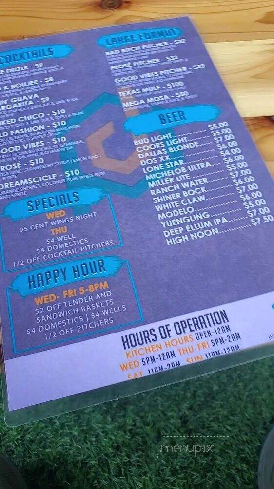 Pour Decisions - Fort Worth, TX menu_pic