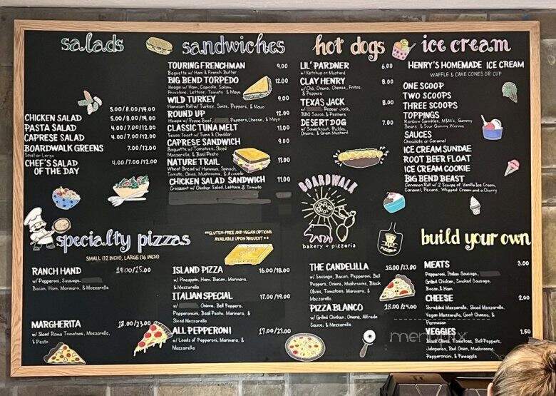 Boardwalk Bakery & Pizzeria - Terlingua, TX menu_pic