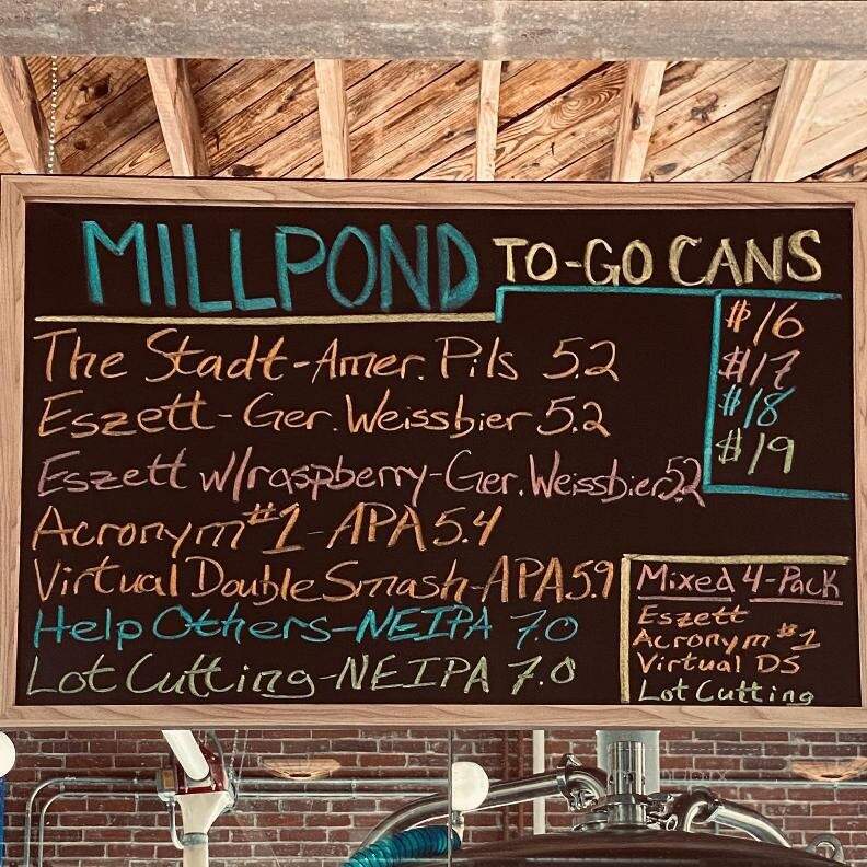 Millpond Brewing & Incubator - Millstadt, IL menu_pic