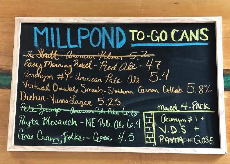 Millpond Brewing & Incubator - Millstadt, IL menu_pic