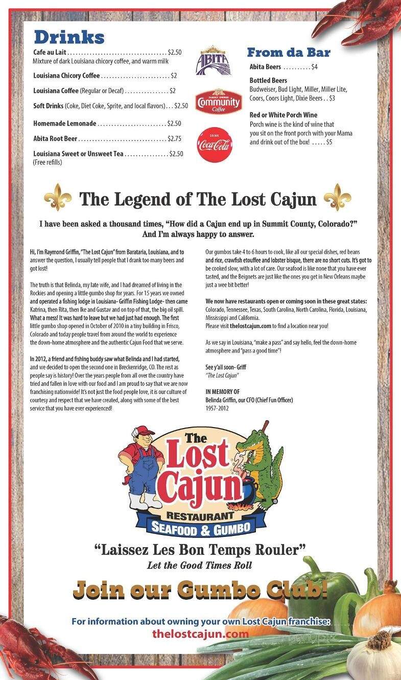 The Lost Cajun - Pearl, MS menu_pic