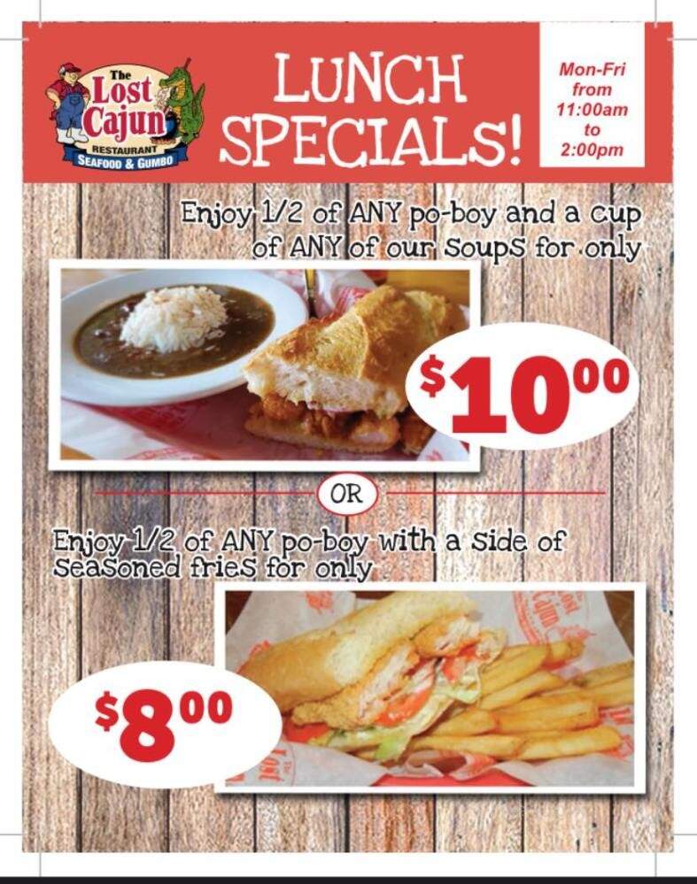 The Lost Cajun - Pearl, MS menu_pic