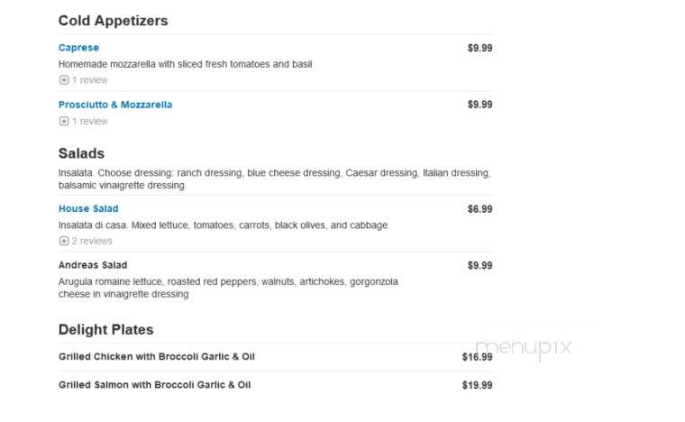 Monte Vesuvio Italian Grill - Oviedo, FL menu_pic