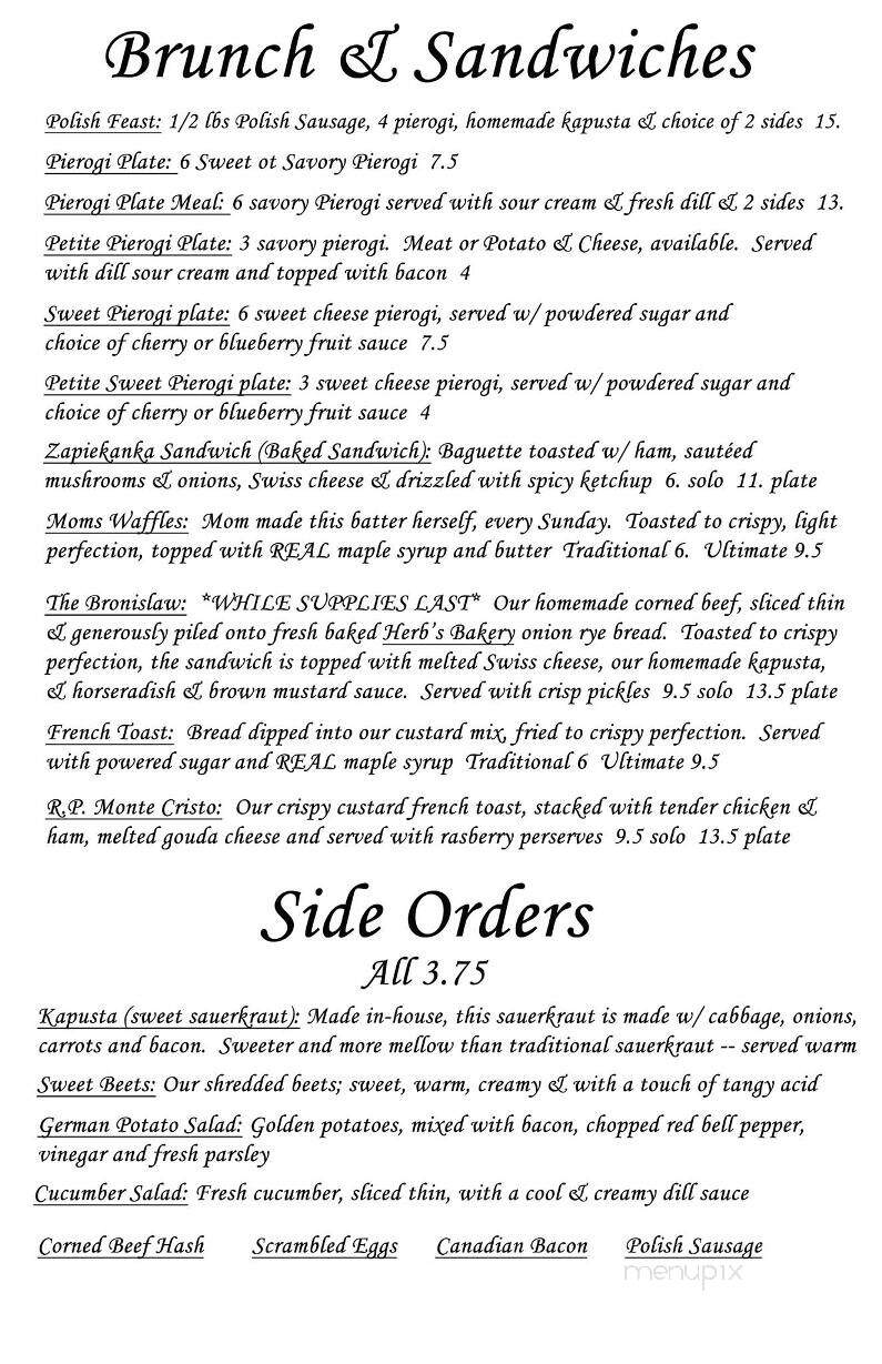 Red Poppy Bistro - Elgin, IL menu_pic