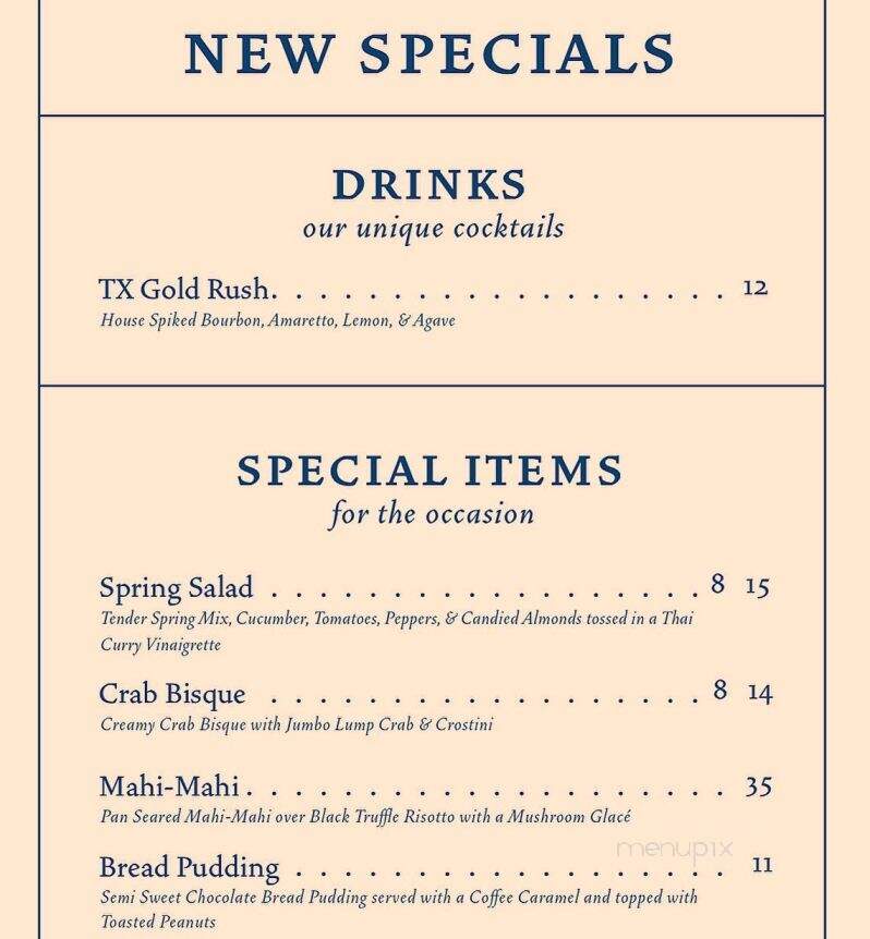 Bocca Italian Kitchen - Houston, TX menu_pic