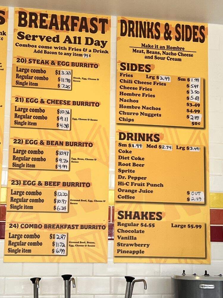Naugles Tacos & Burgers - Stanton, CA menu_pic