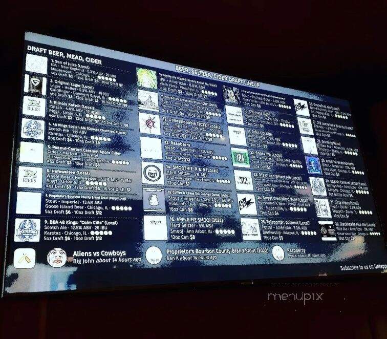 The Open Door Taproom and Bottleshop - Clarendon Hills, IL menu_pic
