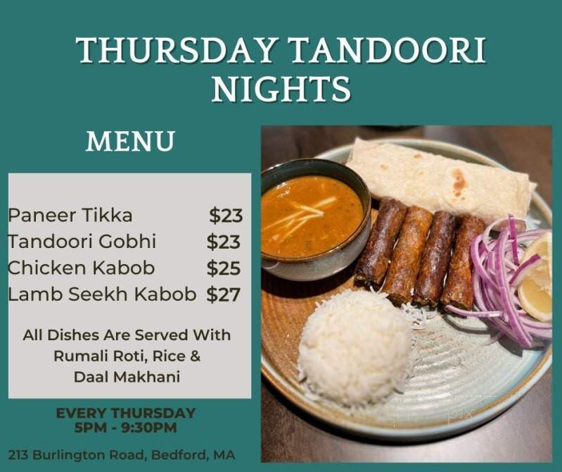 Tashan - Bedford, MA menu_pic
