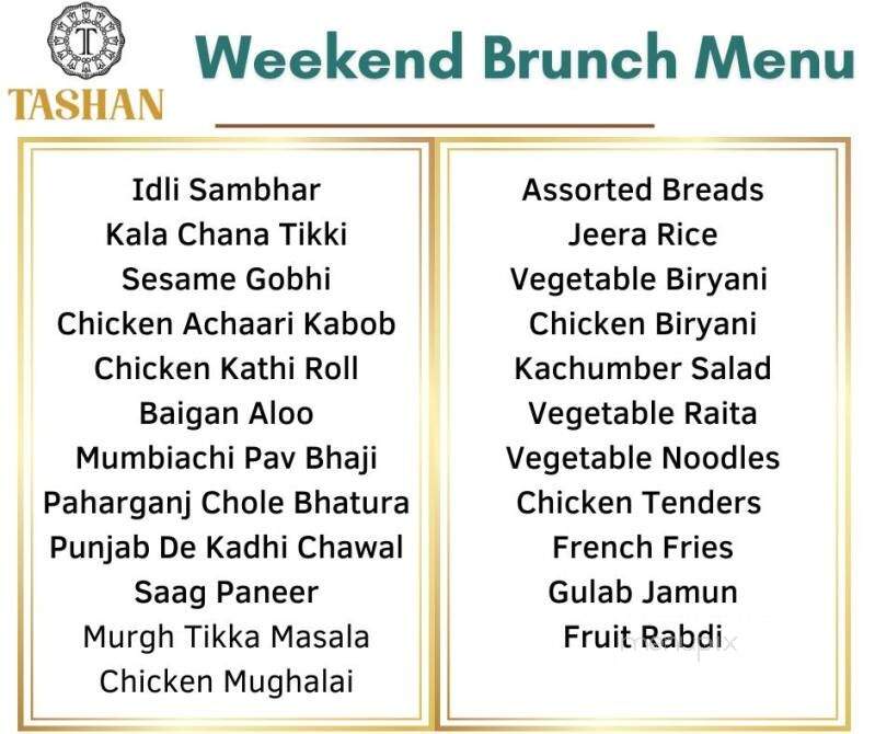 Tashan - Bedford, MA menu_pic