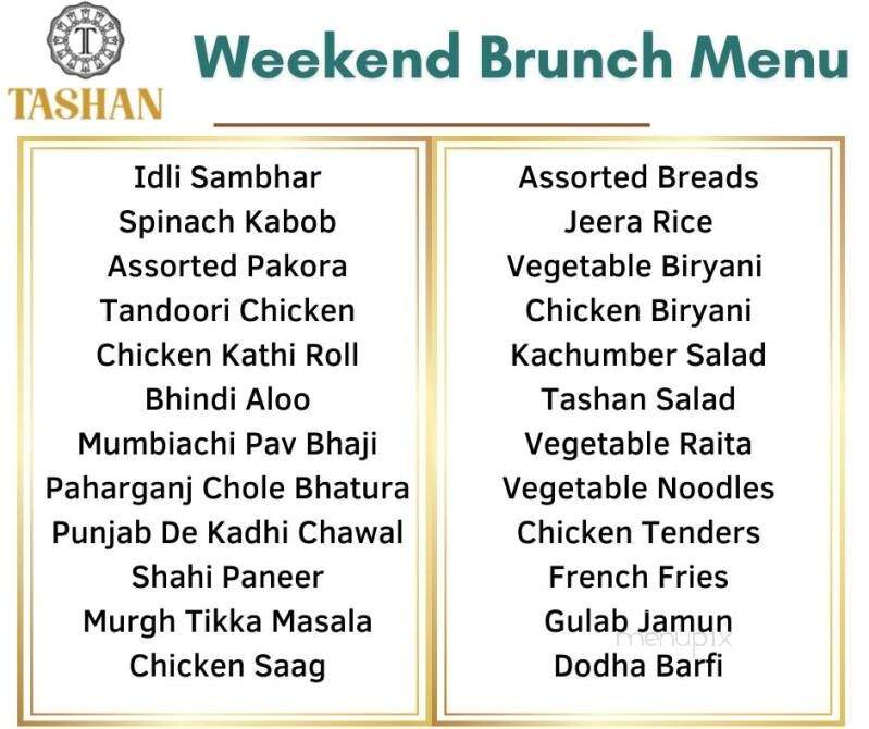 Tashan - Bedford, MA menu_pic