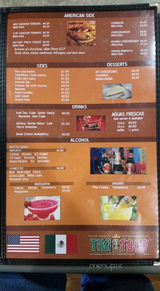 Tiki Taco - Summerville, SC menu_pic