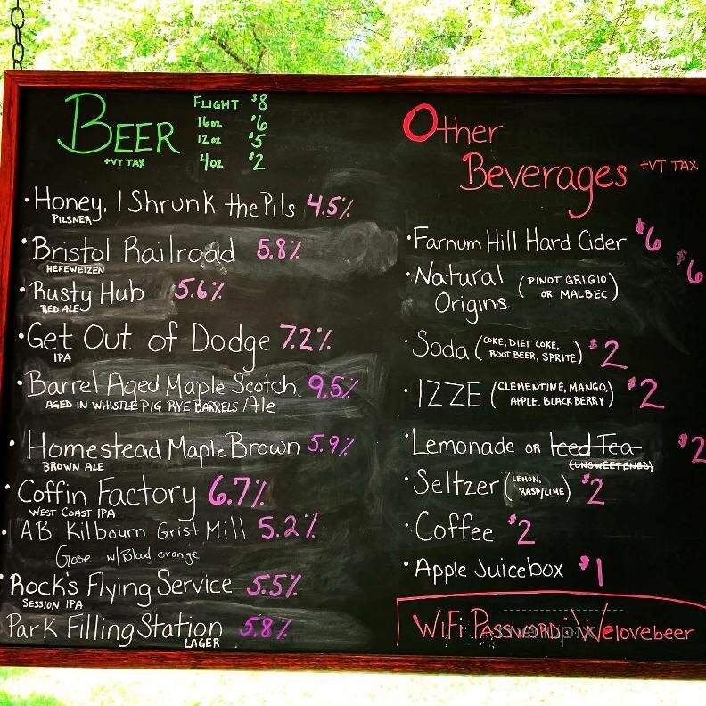 Hogback Mountain Brewing - Bristol, VT menu_pic