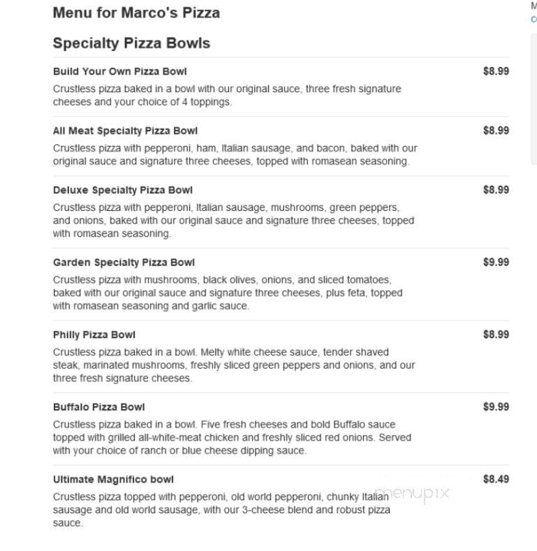 Marco's Pizza - Easley, SC menu_pic