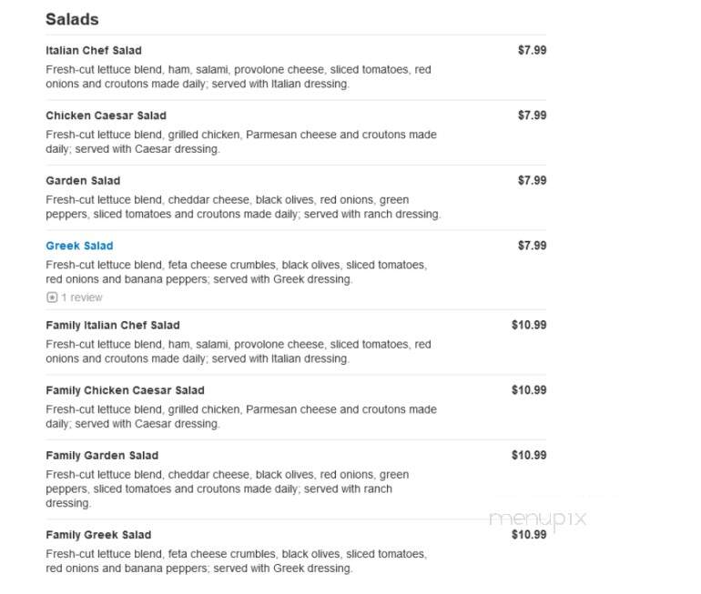 Marco's Pizza - Easley, SC menu_pic
