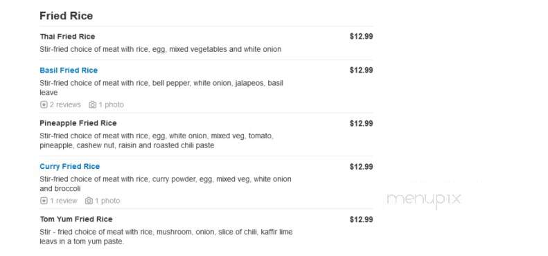 Bua Thai Kitchen - Darien, IL menu_pic