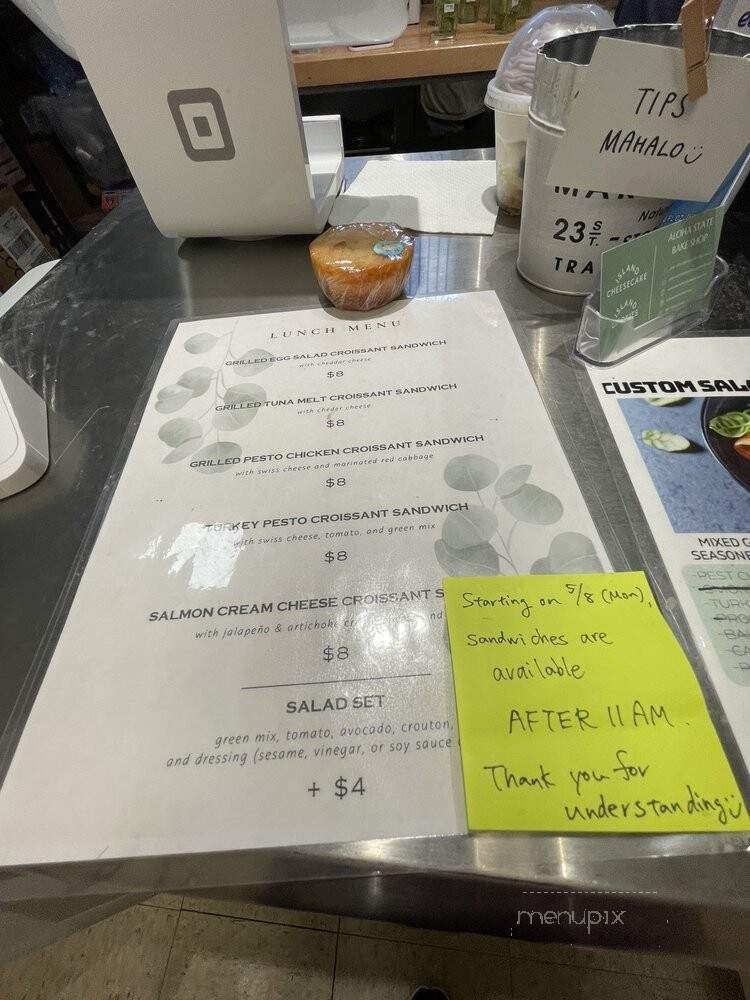 Aloha State Bake Shop - Honolulu, HI menu_pic