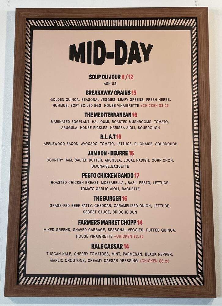 Breakaway Cafe - Culver City, CA menu_pic