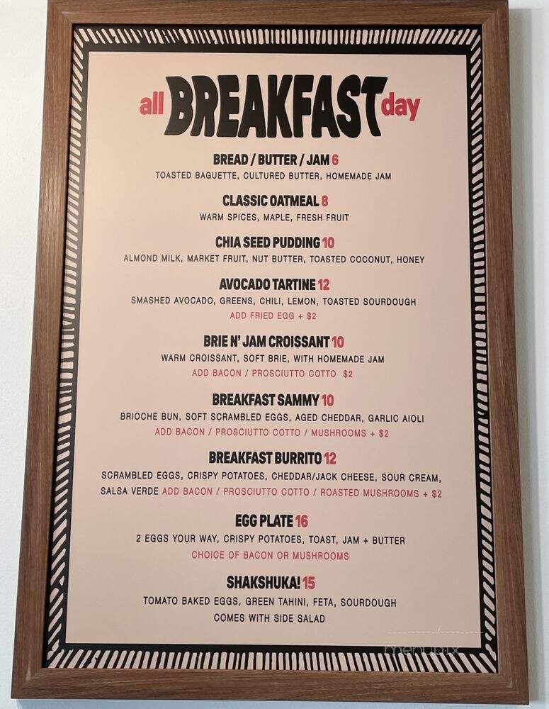 Breakaway Cafe - Culver City, CA menu_pic