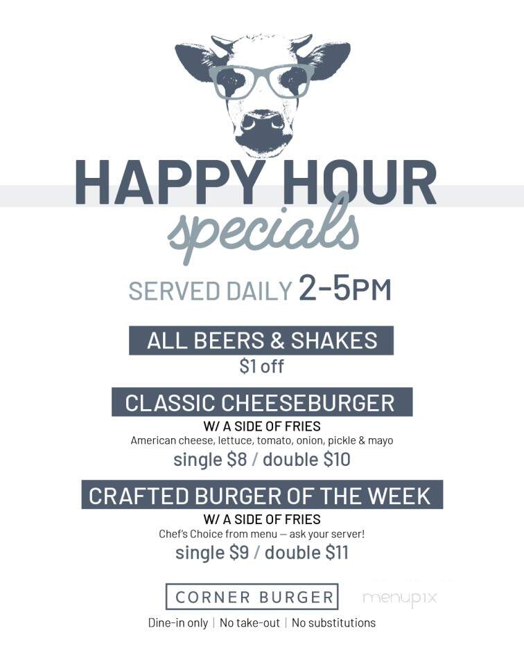 Corner Burger - Forest, VA menu_pic