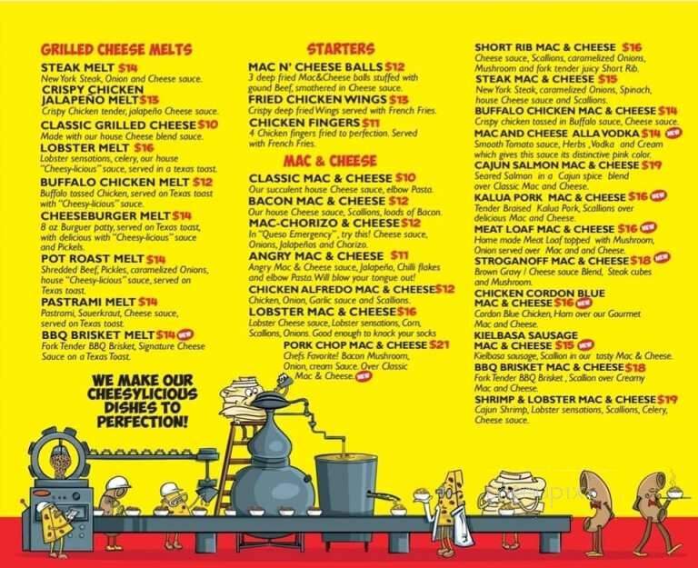 The Mac and Grill Cheese Factory - Henderson, NV menu_pic