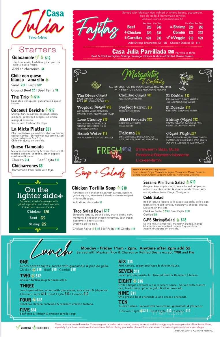 Casa Julia Tex Mex - Mont Belvieu, TX menu_pic