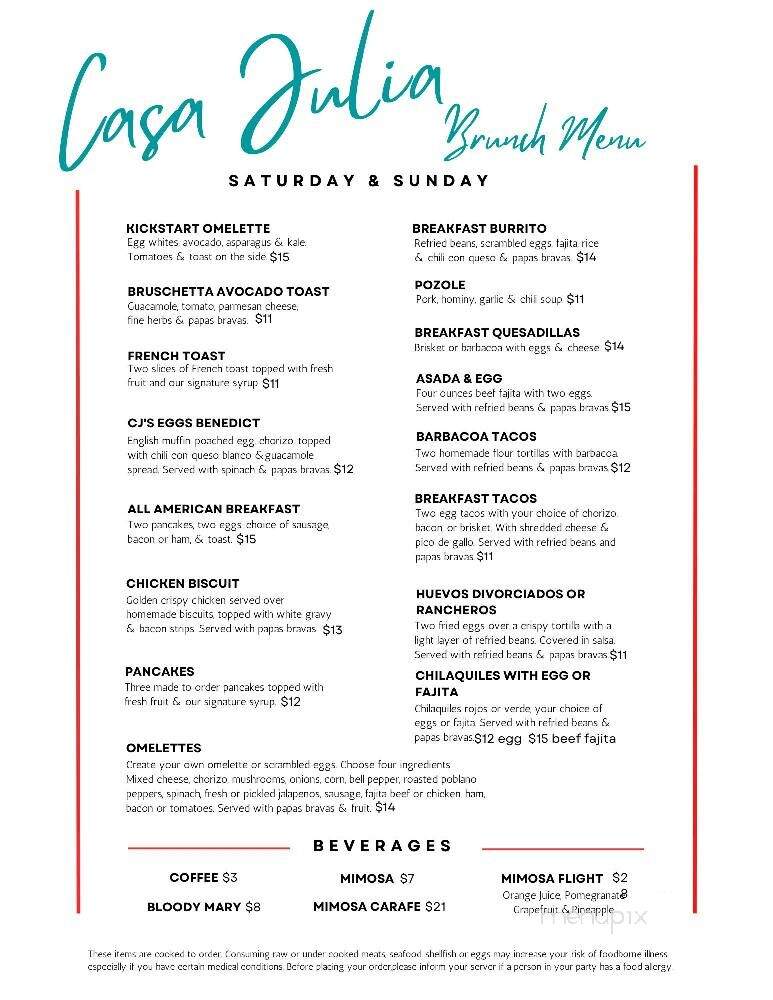 Casa Julia Tex Mex - Mont Belvieu, TX menu_pic