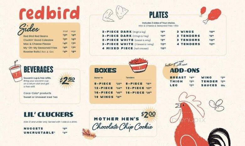 Redbird Fried Chicken - Covington, LA menu_pic