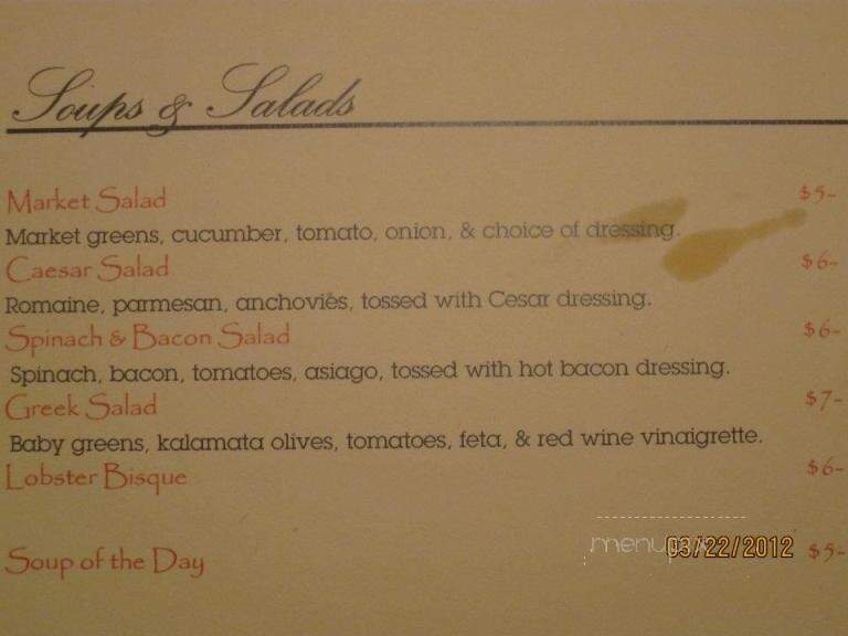 Dancing Fire - Walker, MN menu_pic
