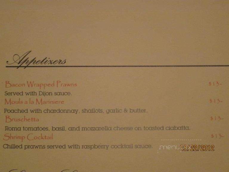 Dancing Fire - Walker, MN menu_pic