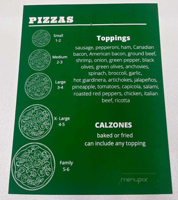 Fat Ricky's - Tinley Park, IL menu_pic
