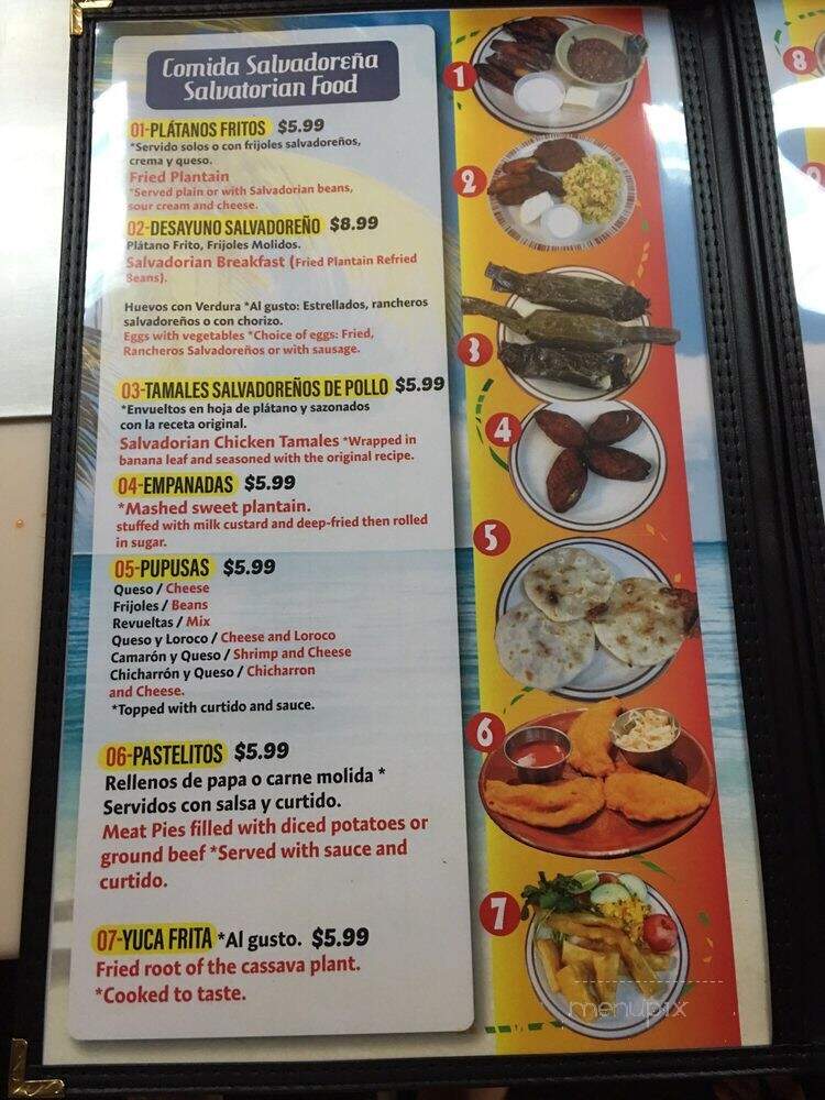 El Salvador Market and Restaurant - Rancho Cordova, CA menu_pic