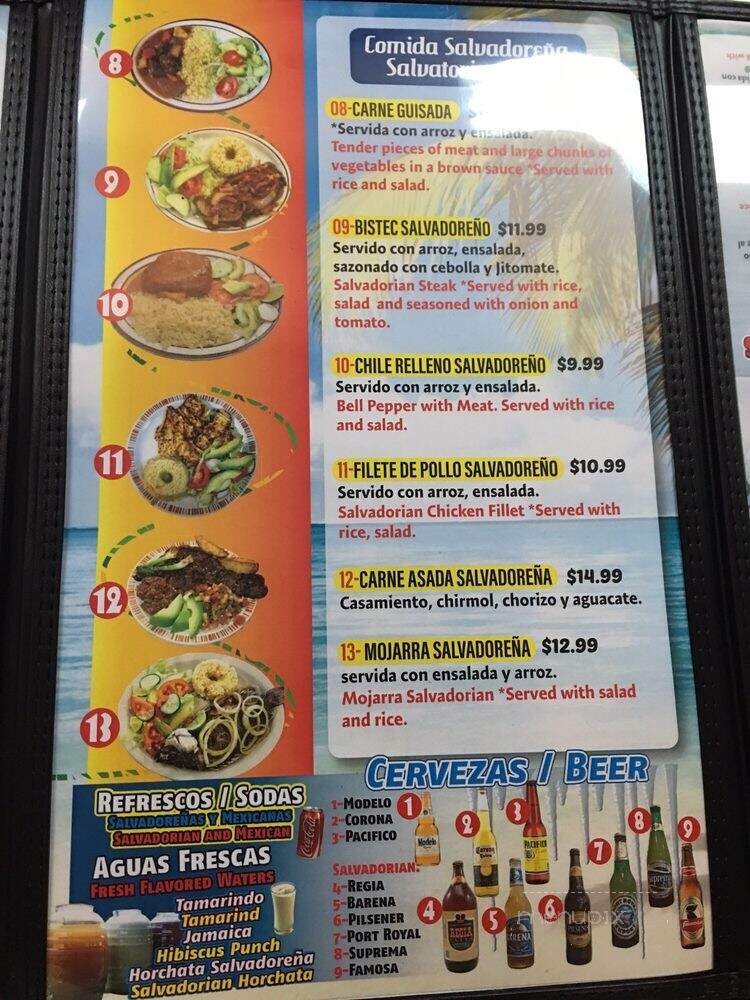 El Salvador Market and Restaurant - Rancho Cordova, CA menu_pic