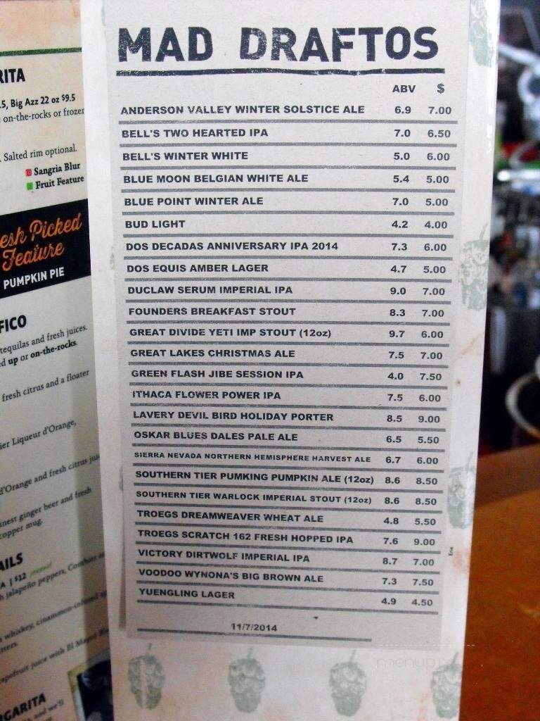 Mad Mex - Erie, PA menu_pic