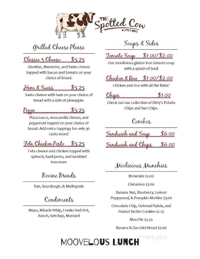 The Spotted Cow - Urbana, OH menu_pic