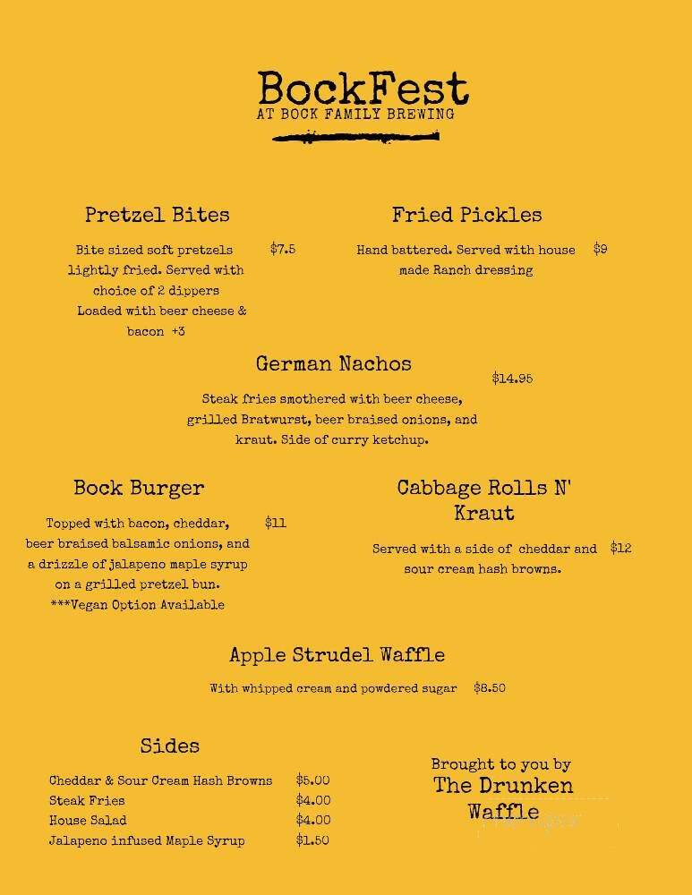 The Drunken Waffle Food Truck - Dayton, OH menu_pic