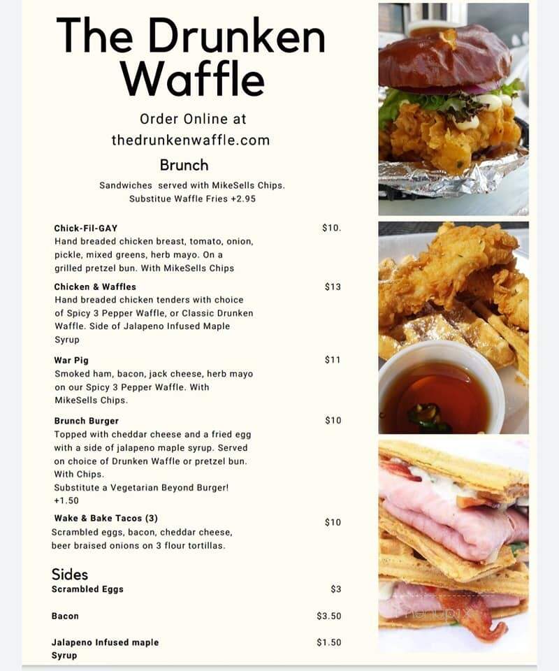 The Drunken Waffle Food Truck - Dayton, OH menu_pic