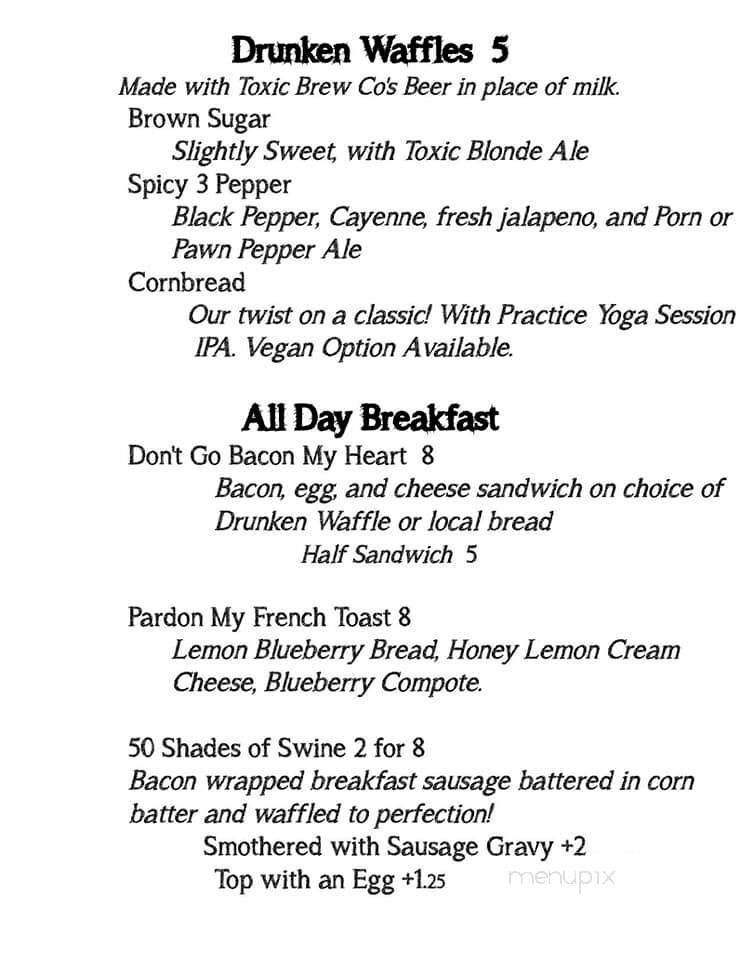 The Drunken Waffle Food Truck - Dayton, OH menu_pic