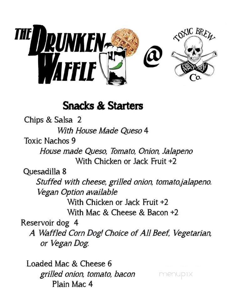 The Drunken Waffle Food Truck - Dayton, OH menu_pic