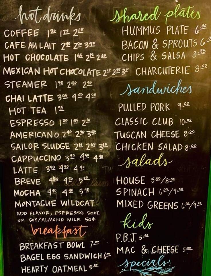 Book Nook & Java Shop - Montague, MI menu_pic