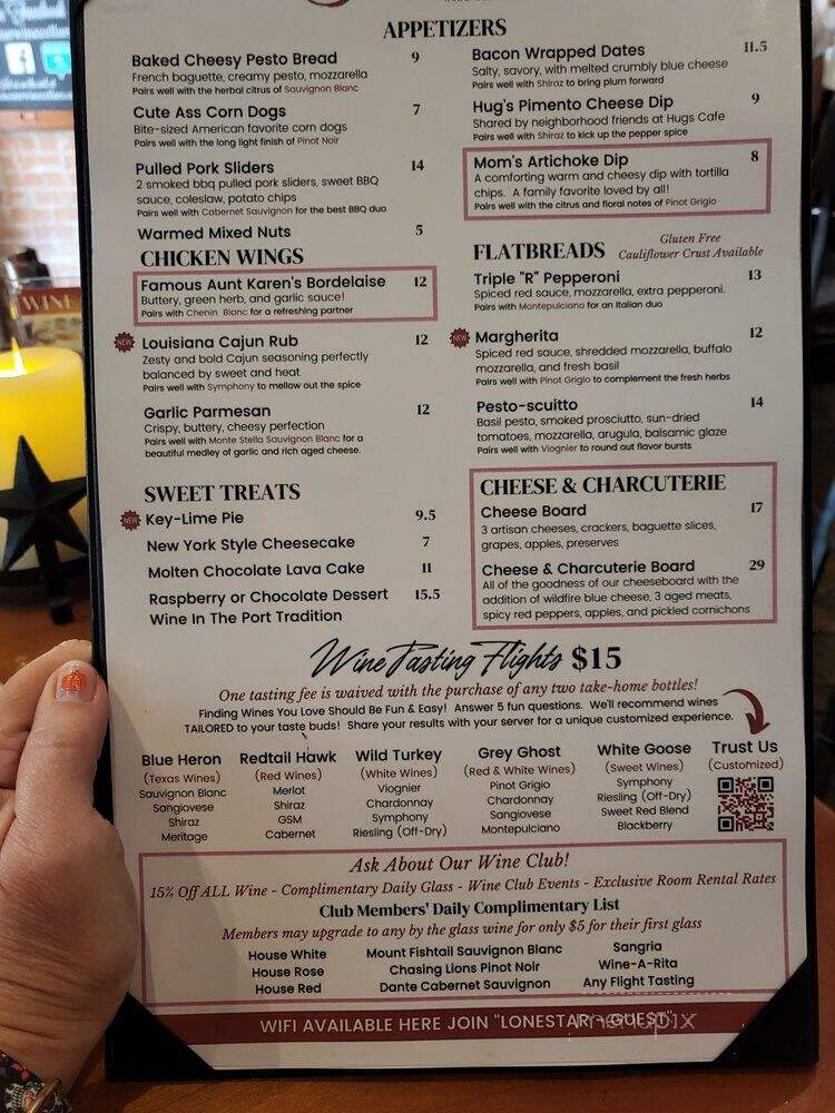 Lone Star Wine Cellars - McKinney, TX menu_pic