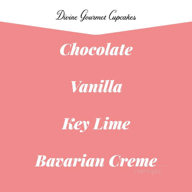Divine Gourmet Cupcakes - Anchorage, AK menu_pic