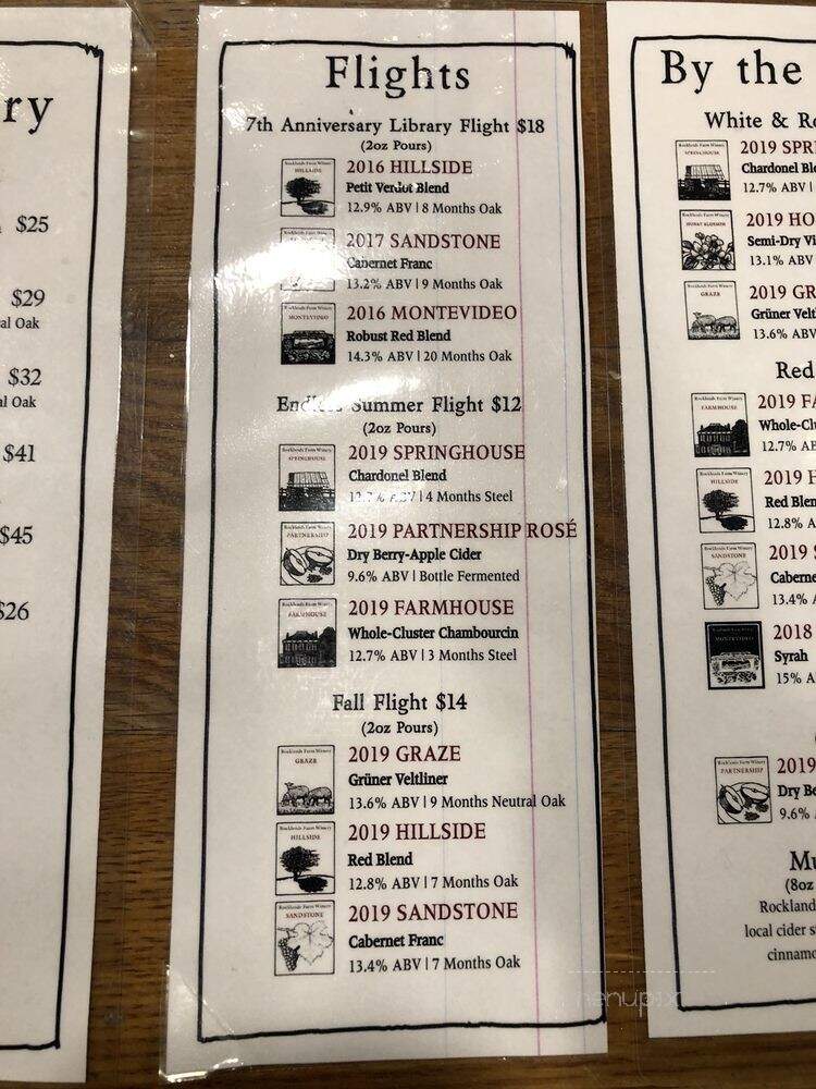 Rocklands Farm - Poolesville, MD menu_pic