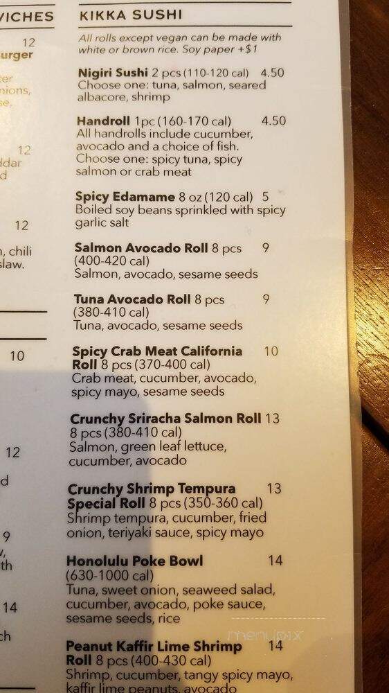 Shuffle Bar - Pasadena, CA menu_pic