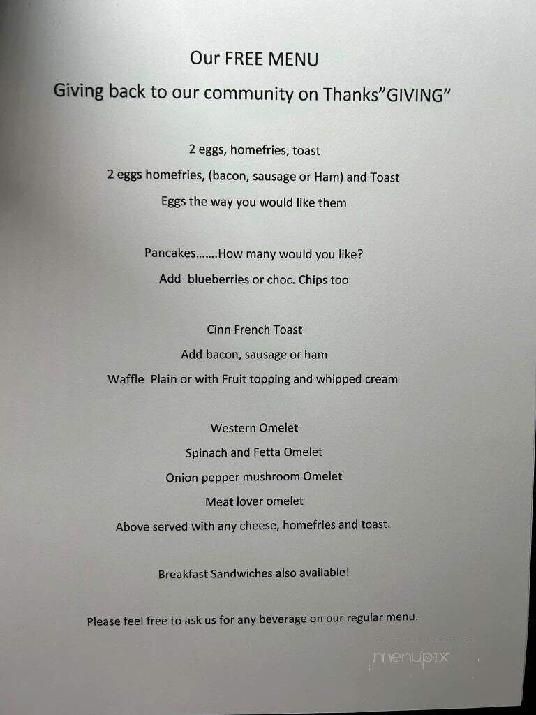 Our Mom's Place - Raynham, MA menu_pic
